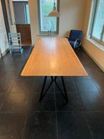 Studio HenK Eettafel 260x100cm - Eikenhout & Zwart Metaal, Huis en Inrichting, Tafels | Eettafels, 100 tot 150 cm, Eikenhout, Ophalen of Verzenden