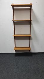 Vintage Danish design teak boeken planken door Poul Cado, Met plank(en), Gebruikt, Minder dan 150 cm, Metaal