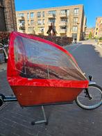 Tweedehands niet elektrische Bakfiets(.)nl lang zwart, Overige merken, 4 kinderen of meer, Huif, Ophalen of Verzenden