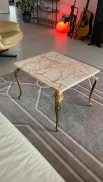 Vintage Massief Marmeren Salon Tafel - Hollywood Regency, Huis en Inrichting, Tafels | Salontafels, Ophalen, Overige materialen