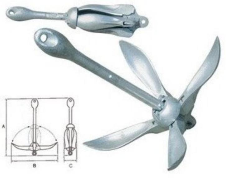 Paraplu anker 4 kg, Watersport en Boten, Accessoires en Onderhoud, Nieuw, Overige typen, Ophalen of Verzenden