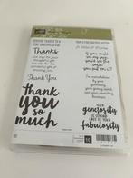 Thankful Thoughts stempelset Stampin’Up!, Ophalen of Verzenden, Zo goed als nieuw, EZ-mounted stempel