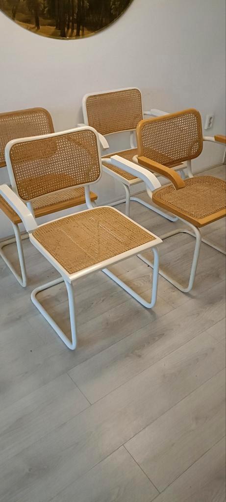 Vintage Buisframe Slede Stoelen, Huis en Inrichting, Stoelen, Gebruikt, Ophalen