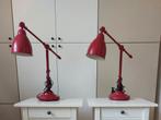 Twee IKEA Barometer lampen kersenrood, Huis en Inrichting, Lampen | Tafellampen, Ophalen, Zo goed als nieuw, Metaal, Minder dan 50 cm