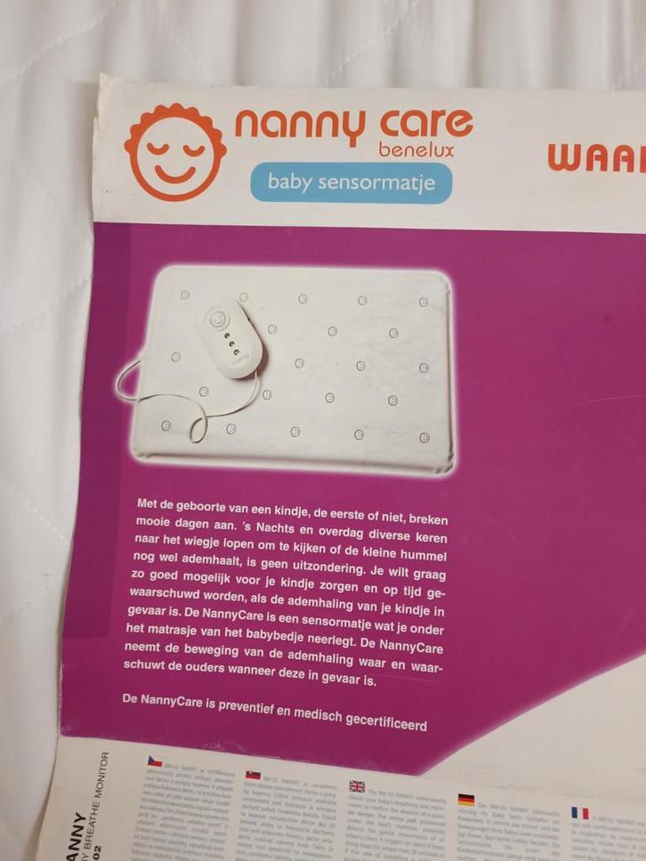 Baby sensor - Nanny Care, Kinderen en Baby's, Babyfoons, Zo goed als nieuw, 250 meter of meer, Digitaal, Ophalen of Verzenden