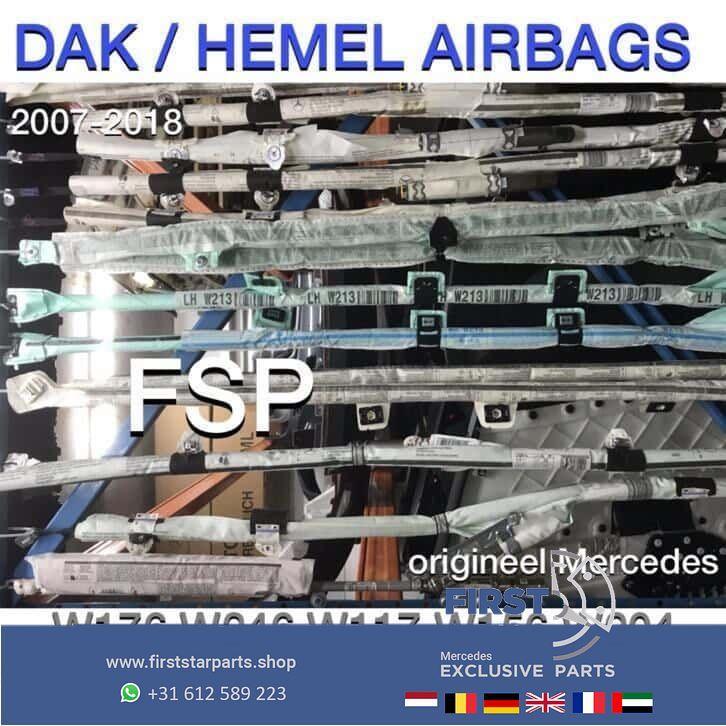 dak airbag Mercedes A B C CLA GLA E M ML S Klasse L/R hemel, Auto-onderdelen, Dashboard en Schakelaars, Gebruikt, Ophalen of Verzenden