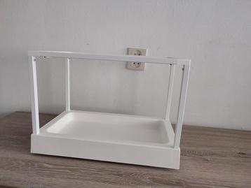 Uittrekbaar frame rek voor afvalbak IKEA wit  afvalsortering
