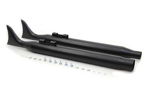 Uitlaat eindempers fishtail M8 zwart FLT 2017-UP, Motoren, Onderdelen | Harley-Davidson, Nieuw, Ophalen of Verzenden