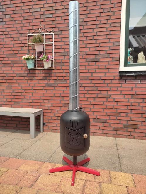 Tuinkachel 🔥 houtkachel terrashaard vuurton met pijp, Tuin en Terras, Tuinhaarden, Nieuw, Ophalen