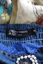 RINASCIMENTO jeans/chiffon jurk, jurkje, multicolor, Mt. M, Blauw, Rinascimento, Maat 38/40 (M), Zo goed als nieuw