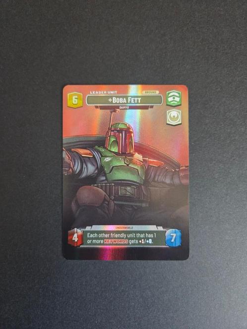 Showcase Boba Fett, Diamyo Star Wars Unlimited, Hobby en Vrije tijd, Verzamelkaartspellen | Overige, Nieuw, Losse kaart, Foil