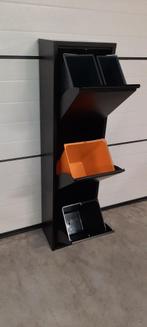 NIEUW Zwart hoge afvalbak afvalscheiding 49L 4 emmers #388B, Kunststof, Nieuw, 40 liter of meer, Ophalen of Verzenden