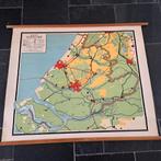 Schoolplaat provincie Zuid-Holland, Antiek en Kunst, Antiek | Schoolplaten, Ophalen, Aardrijkskunde