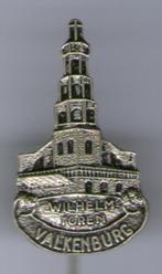 Wilhelmina toren Valkenburg zilverkleurig speldje ( U_026 ), Verzamelen, Speldjes, Pins en Buttons, Verzenden, Zo goed als nieuw