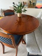 Mooie Taxus houten eettafel met 4 stoelen - Uitschuifbaar, Ophalen, Gebruikt, 100 tot 150 cm, 150 tot 200 cm