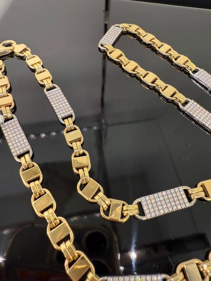 Prachtige 14k gouden kingsley ketting, Sieraden, Tassen en Uiterlijk, Kettingen, Nieuw, Goud, Ophalen of Verzenden