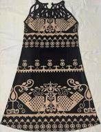 Vrouwen Sexy Jurk Ronde Hals Vintage mouwloos met patroon L, Bruin, Maat 42/44 (L), Nieuw, Ophalen of Verzenden