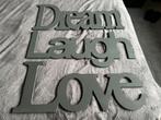 Dream Laugh Love Muurdecoratie, Ophalen, Zo goed als nieuw