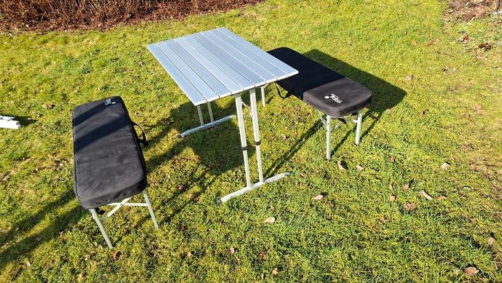 Picknicktafel campingtafel kampeertafel aluminium, Caravans en Kamperen, Kampeermeubelen, Gebruikt, Campingtafel, Ophalen