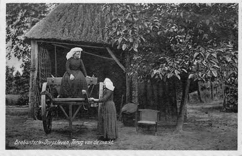 (388-520-045) Brabants Dorpsleven Terug van de markt, Verzamelen, Ansichtkaarten | Nederland, Noord-Brabant, Verzenden