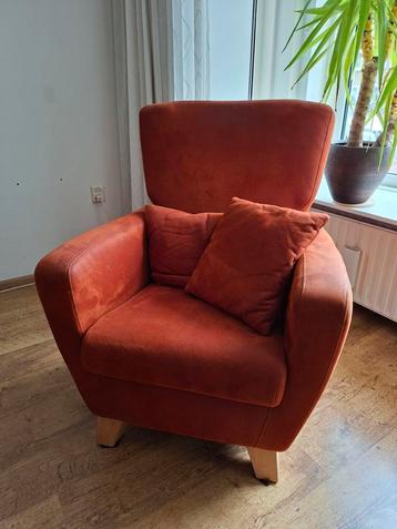Oranje Fauteuil met Kussens - Opnieuw Opgevuld beschikbaar voor biedingen