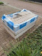 Kalkzandsteen lijmblokken 43,7x10x19,8 cm + 3 zakken lijm ., Ophalen, Nieuw, Kalkzandstenen