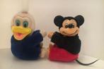 Mickey en Donald Duck knijppoppetjes pencil hugger vintage, Verzamelen, Ophalen of Verzenden, Donald Duck, Gebruikt, Beeldje of Figuurtje