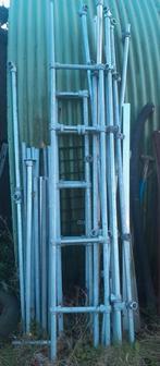 Partij 38mm Steigerpijp met veel koppelingen, zeer goede sta, Doe-het-zelf en Verbouw, Steigers, Ophalen, Zo goed als nieuw, Overige typen