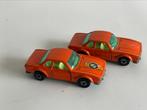 2 stuks BMW 3.0 CSL van Matchbox 1:64 oranje, Ophalen of Verzenden, Gebruikt, Auto