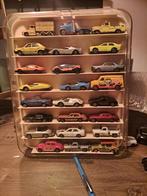 Auto modellen 1:87  84 stuks en 3 nieuwe vitrines, Hobby en Vrije tijd, Modelauto's | 1:87, Ophalen of Verzenden, Gebruikt, Auto