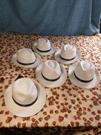 5x Witte maffiahoed met zwarte band, ., Nieuw, Ophalen of Verzenden, Accessoires