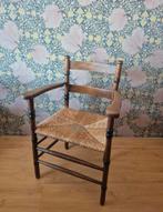 Vintage Stoel met Rotan Zitting, Huis en Inrichting, Stoelen, Ophalen of Verzenden, Gebruikt, Bruin, Eén