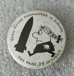 Button Geen nieuwe kernwapens in Europa, Verzamelen, Speldjes, Pins en Buttons, Ophalen of Verzenden, Gebruikt, Stad of Land, Button