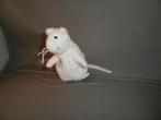 Ikea muis wit velours 22 cm met staart gemeten Zachte, Overige typen, Ophalen of Verzenden, Zo goed als nieuw