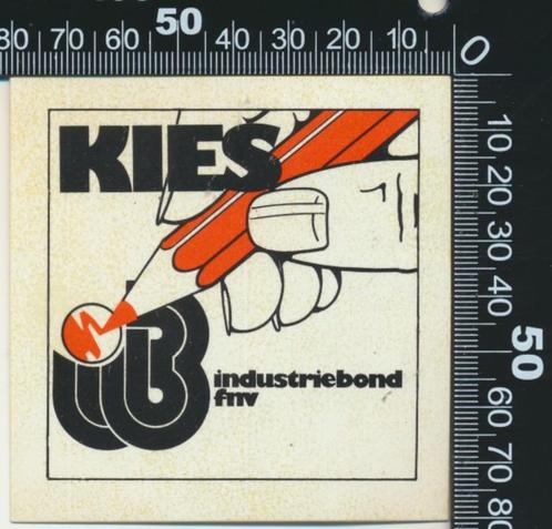 Sticker: FNV - Kies (2), Verzamelen, Stickers, Zo goed als nieuw, Bedrijf of Vereniging, Verzenden