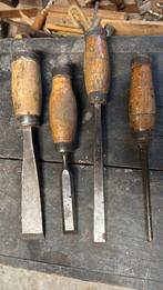 4 antieke nooitgedagt Beitels, Antiek en Kunst, Antiek | Gereedschap en Instrumenten, Ophalen of Verzenden