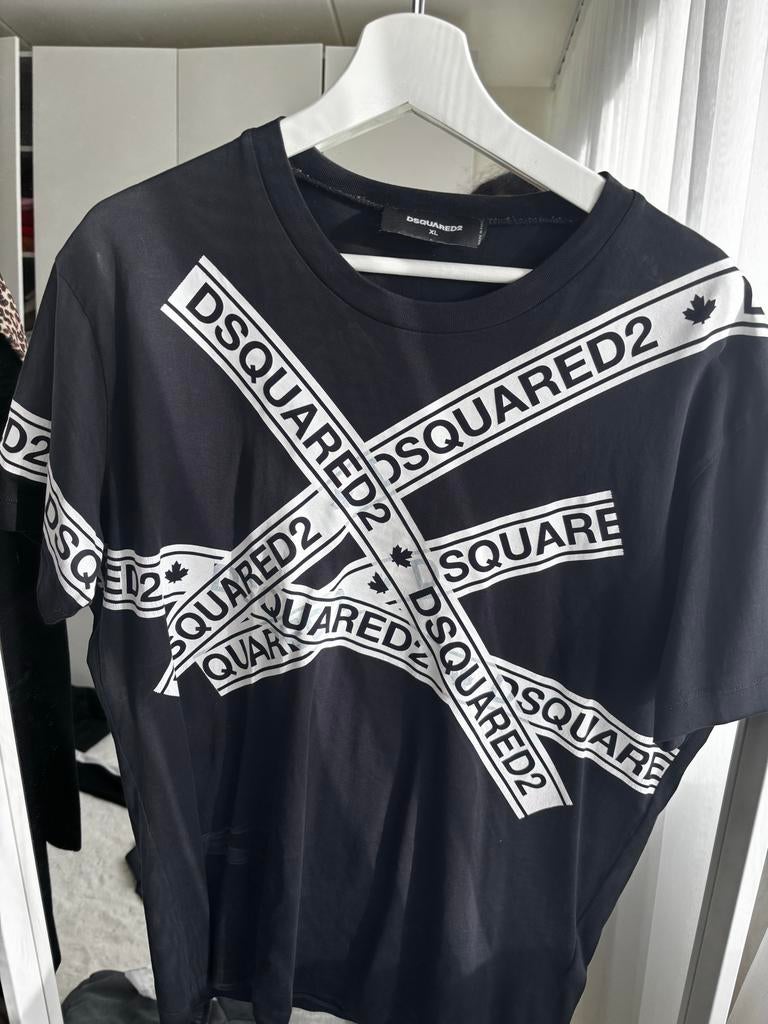 Dsquared2 T-shirt Maat XL, Ophalen of Verzenden, Gedragen, Maat 56/58 (XL), Zwart