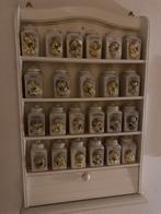 Vintage kruidenrek + potjes, Antiek en Kunst, Ophalen