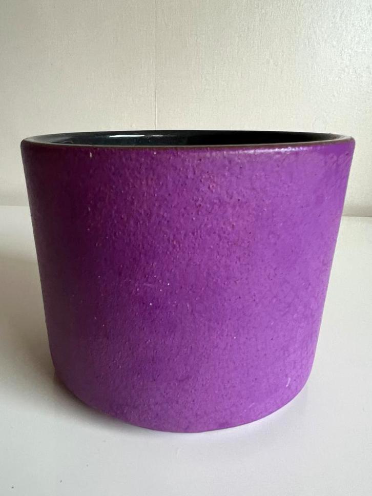 Vintage ADCO Bloempot Lila/Paars Cilinder Bruisglazuur 60’s, Antiek en Kunst, Antiek | Keramiek en Aardewerk, Ophalen of Verzenden