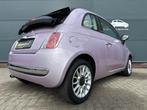 Fiat 500 C 1.2 Lounge Cabrio *purple metallic *in topstaat, Gebruikt, Cabriolet, 4 stoelen, Leder en Stof
