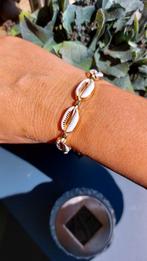 Kauri schelp armbandje armbandjes wit/goud, Overige materialen, Overige kleuren, Nieuw, Ophalen of Verzenden