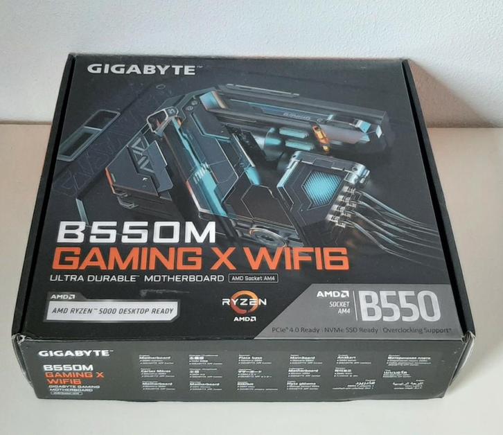 GIGABYTE B550M GAMING X WIFI6-moederbord - AMD Ryzen 5000 CP, Computers en Software, Moederborden, Nieuw, AMD, DDR4, Ophalen of Verzenden