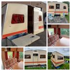 retro rapido klapcaravan met luifel en fietsendrager op diss, Standaardzit, Rapido, 2 aparte bedden, Tot en met 4