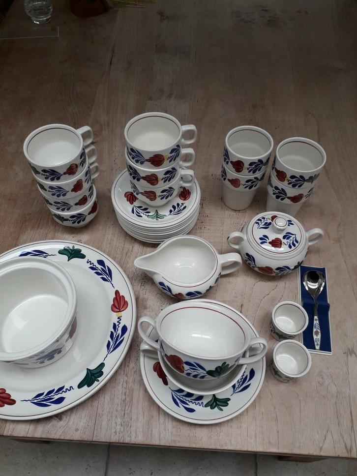 Boerenbont service, Antiek en Kunst, Antiek | Servies compleet, Ophalen