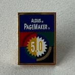 Collectors item 1990s | Aldus Pagemaker 5.0 Pin, Verzamelen, Speldjes, Pins en Buttons, Ophalen of Verzenden, Nieuw, Merk, Speldje of Pin