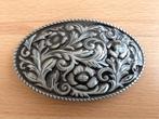 buckle riemgesp Ovaal bloemen Schild Metaal 6x9cm, Ophalen, Nieuw, Overige kleuren