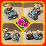 218. Varkens Spaarpoten met Auto twee stuks in prima staat, Ophalen of Verzenden, Metaal of Blik, Dier