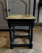 Super klein oud tafeltje, plantentafeltje zwart goud VdlM, Antiek en Kunst, Ophalen
