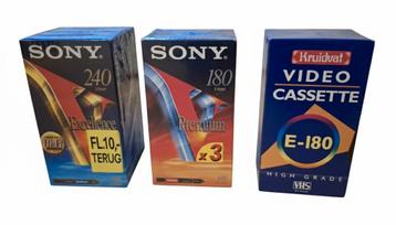 Vhs videobanden video cassette's  nieuw in folie beschikbaar voor biedingen