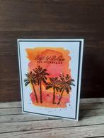 kaart Stampin' Up! rest&relax, palmbomen zondersondergang, Ophalen of Verzenden, Nieuw, Overige thema's